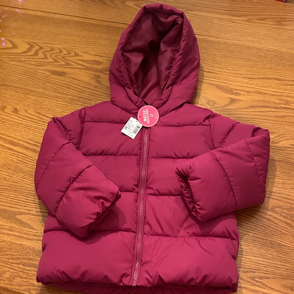 The Children's Place Maroon Puffer Jacket